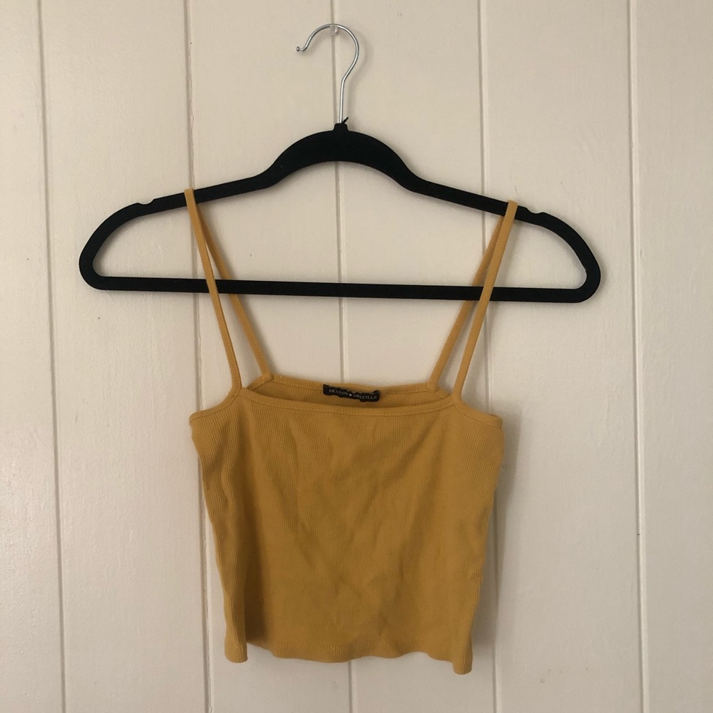 Brandy Melville Mustard Cropped Tank Top
